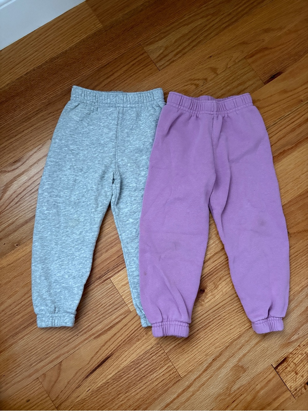 Garanimals Gray & Lavender Kids Elastic Waist Joggers